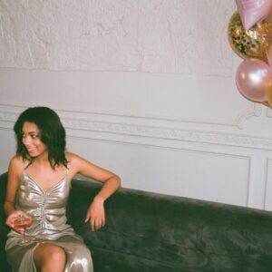 Silver cocktail dress